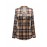 Plaid Print Tie Front Blouse, Casual Long Sleeve Blouse For Spring & Fall, Women's Clothing