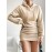 Drawstring Hoodie Ruched Dress, Casual Long Sleeve Dress For Spring & Fall, Women's Clothing