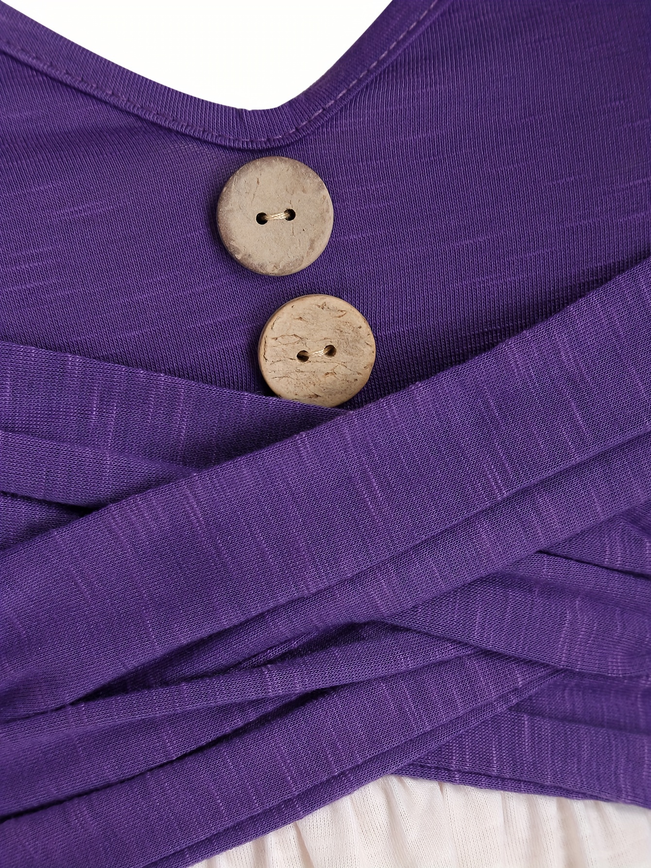 tie dye print fake button dress casual sleeveless backless for summer womens clothing details 15